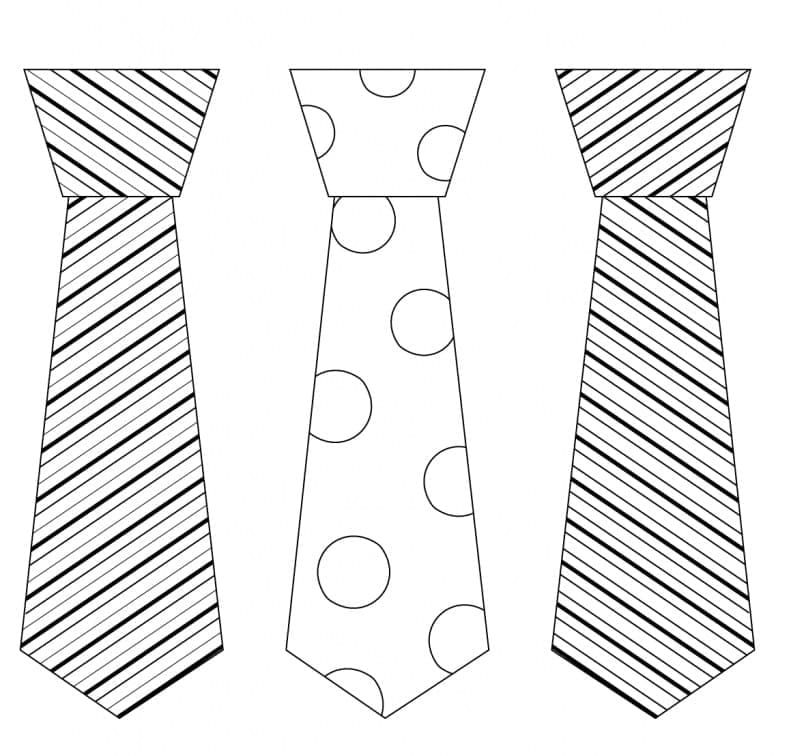 Tekening van Drie Stropdas