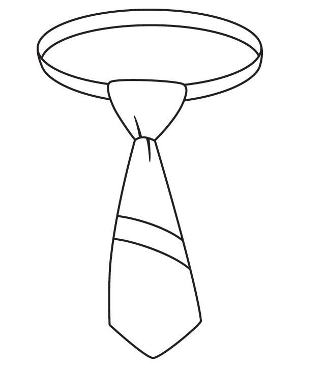 Tekening van Stropdas afdrukbaar eenvoudig