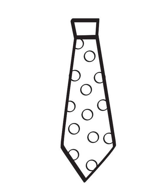 Tekening van Stropdas afdrukbaar simpel