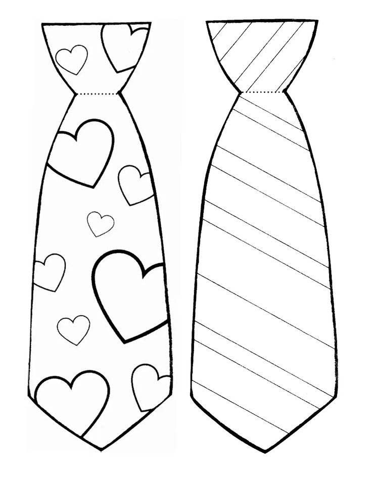 Tekening van Stropdas afdrukbaar voor kinderen