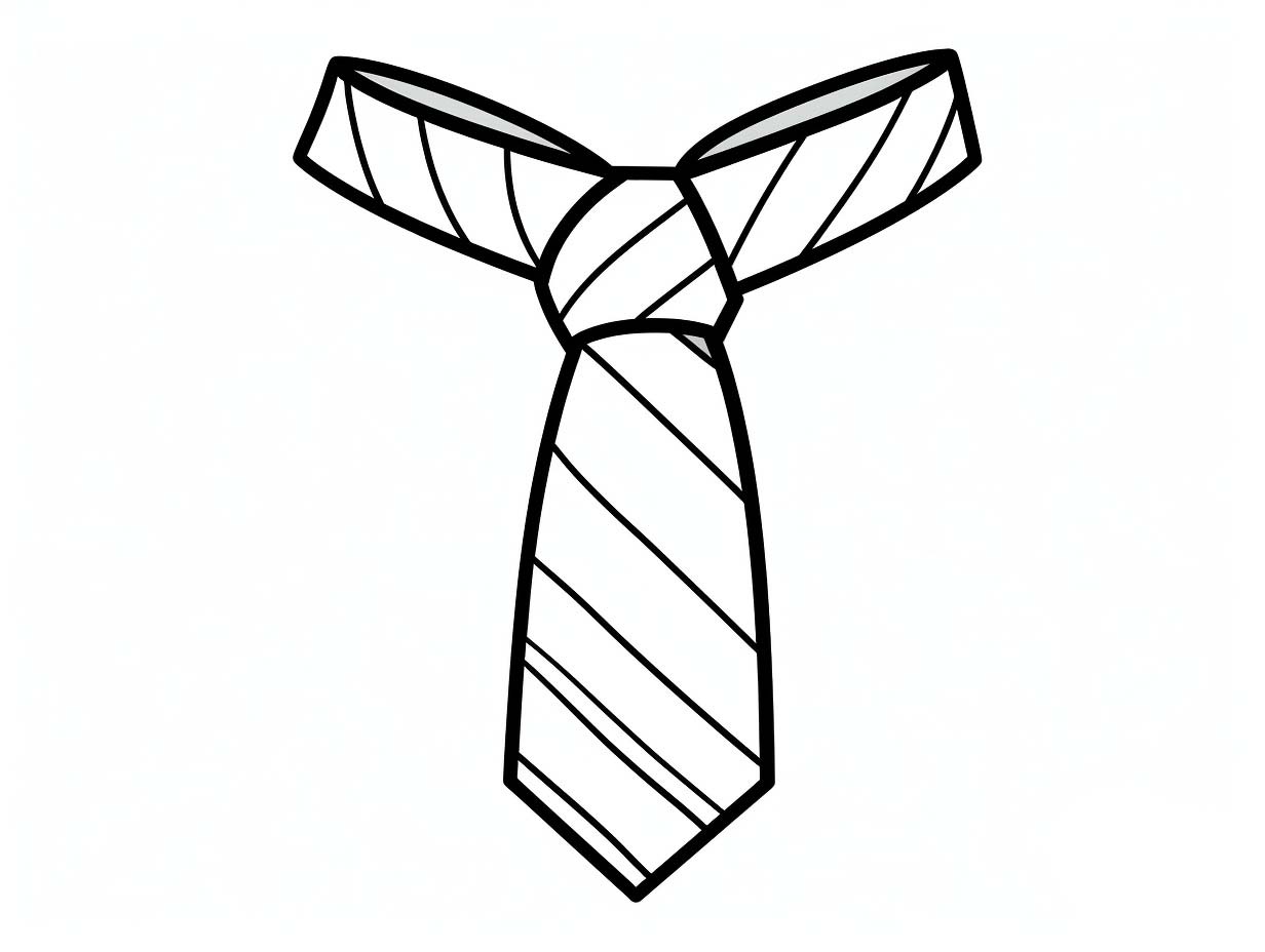 Tekening van Stropdas gratis afdrukbaar basis