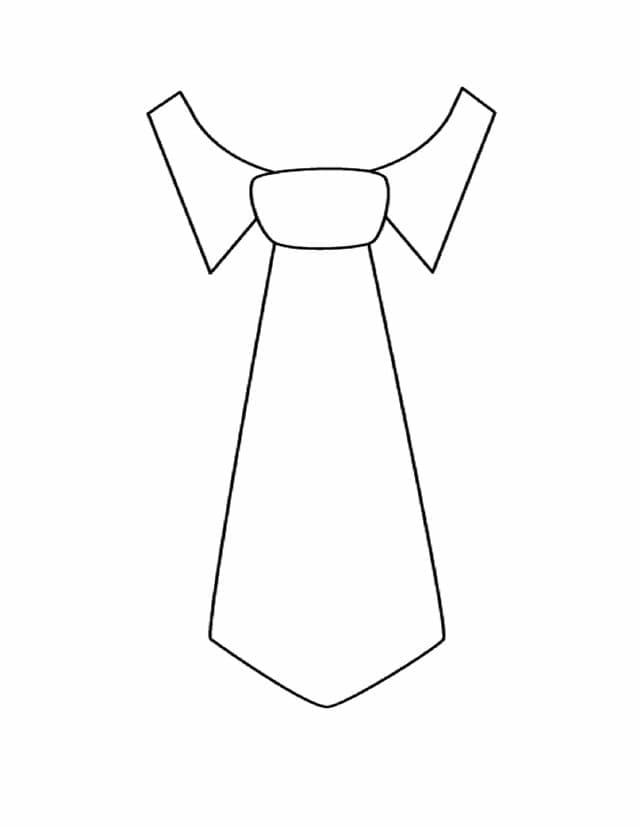 Tekening van Stropdas gratis afdrukbaar