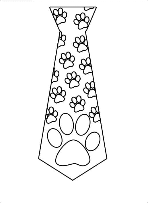 Tekening van Stropdas gratis afdrukbaar simpel