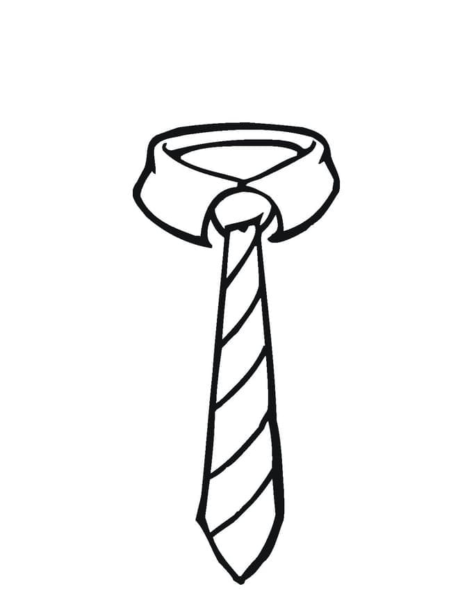 Tekening van Stropdas gratis simpel