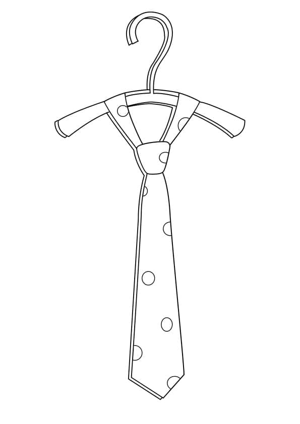 Tekening van Stropdas gratis voor kinderen