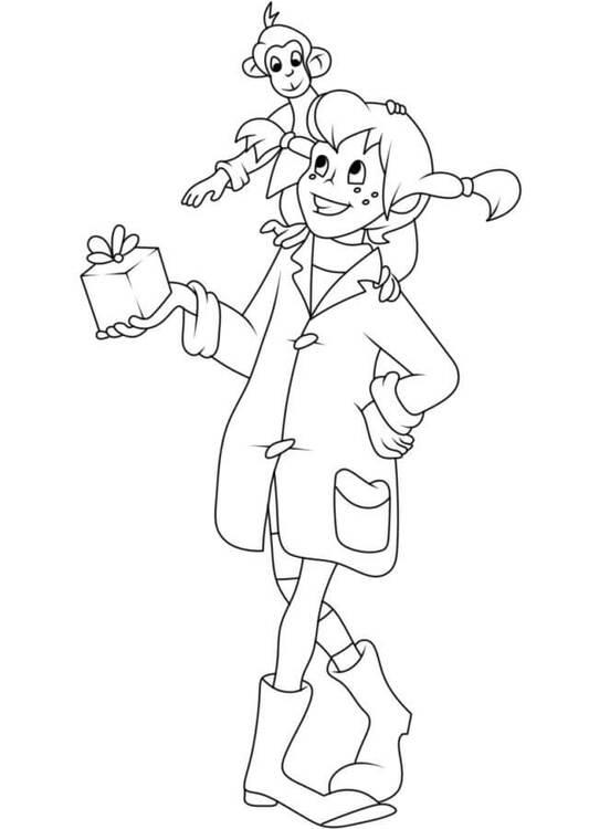 Afbeelding Pippi Langkous gratis afdrukbaar