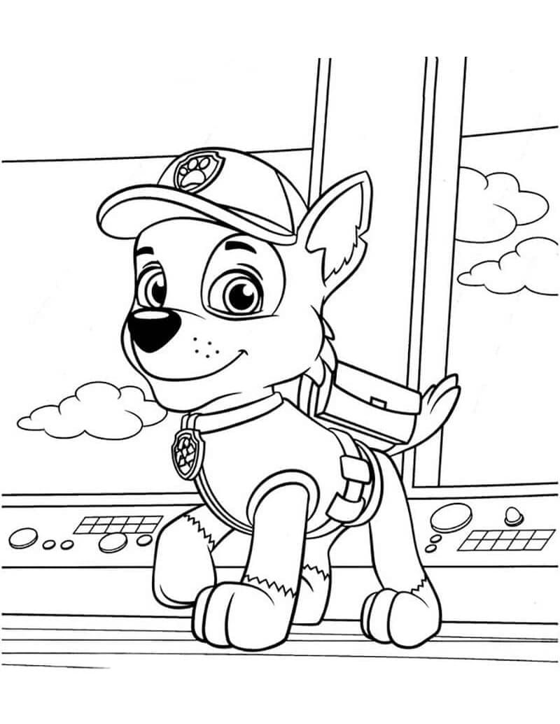 Afbeelding Rocky Paw Patrol afdrukbaar