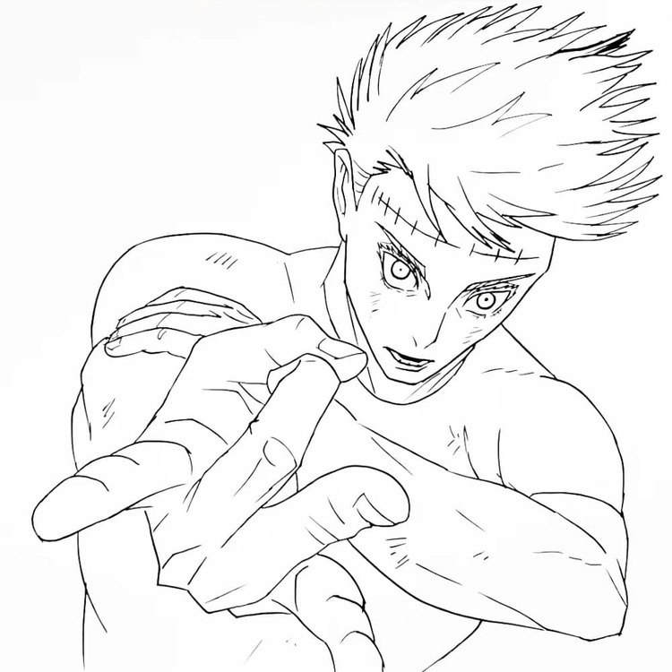 Afbeelding Satoru Gojo gratis afdrukbaar