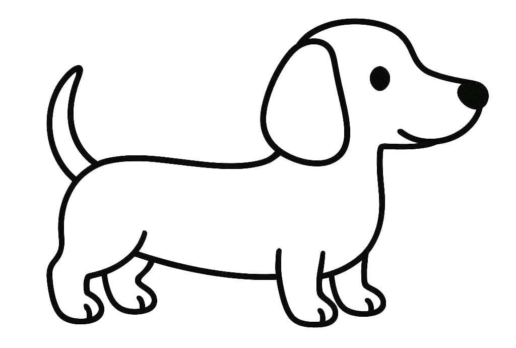 Afbeelding Teckel printbaar