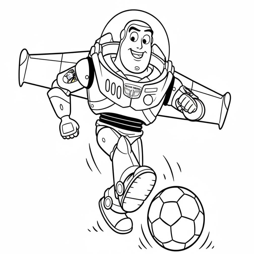 Buzz Lightyear spelen Voetbal