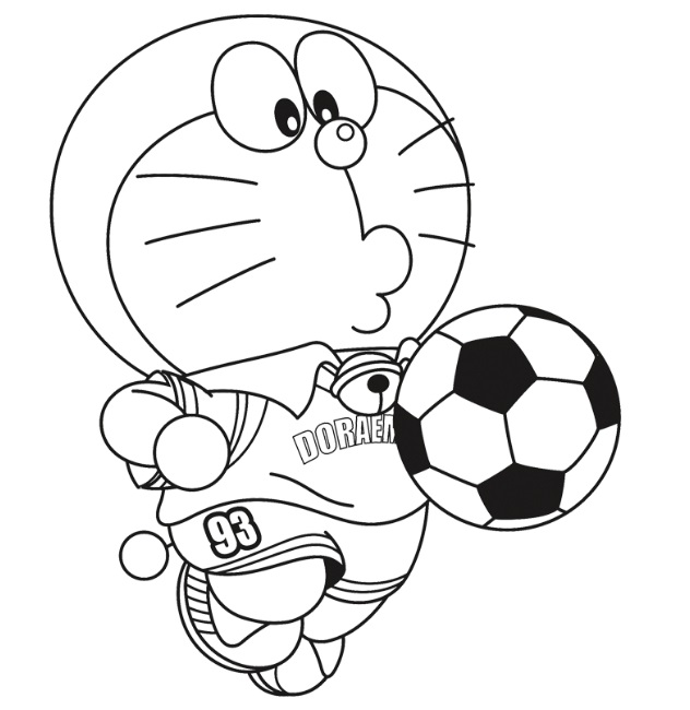 Doraemon spelen Voetbal