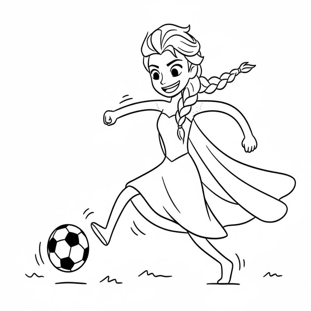 Elsa spelen Voetbal