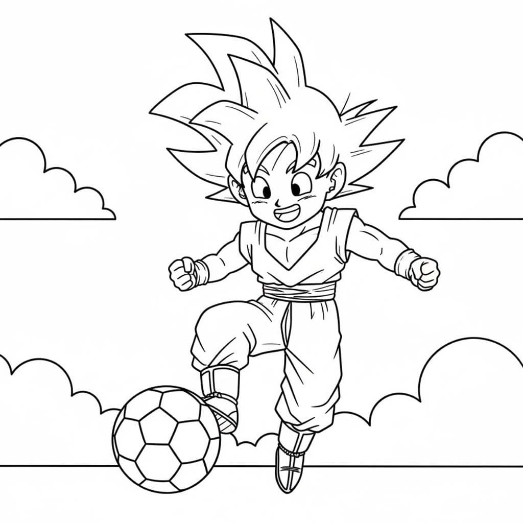Goku spelen Voetbal