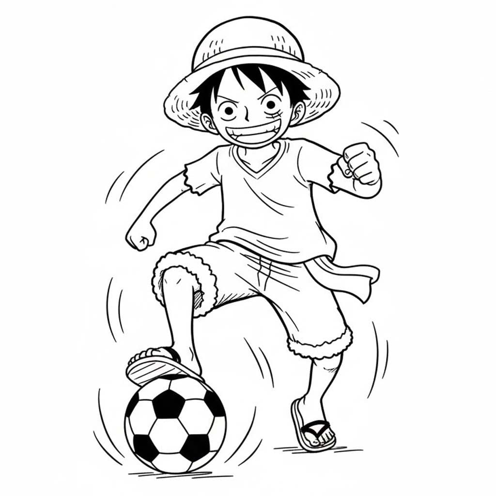 Luffy spelen Voetbal