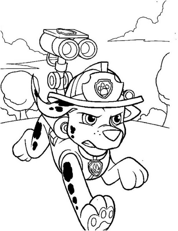 Marshall Paw Patrol afdrukbaar eenvoudig