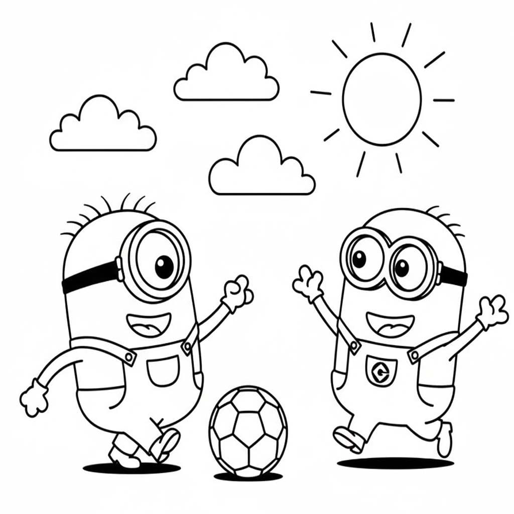 Minions spelen Voetbal