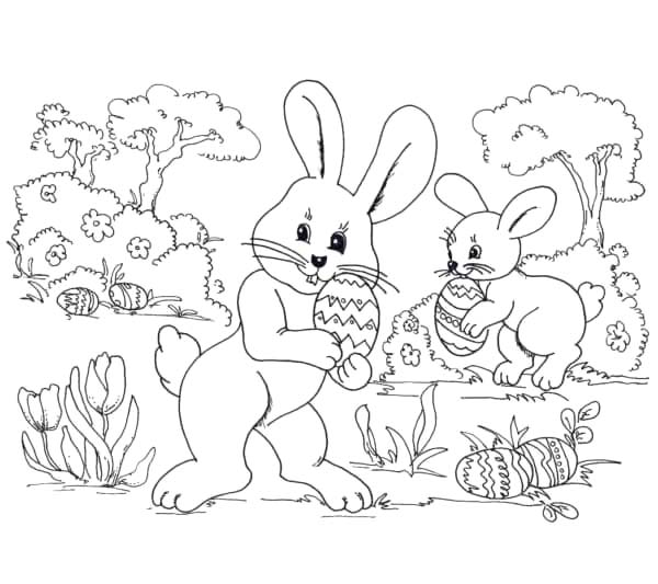 Paashaas afdrukbaar basis