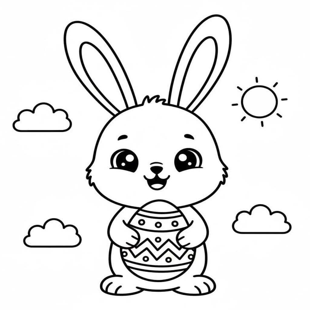 Paashaas gratis afdrukbaar basis