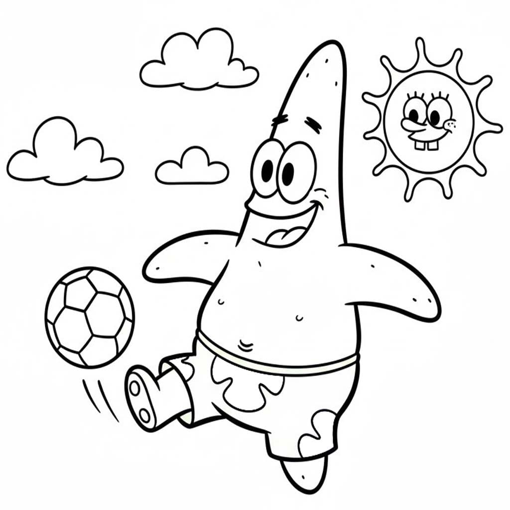 Patrick Star spelen Voetbal