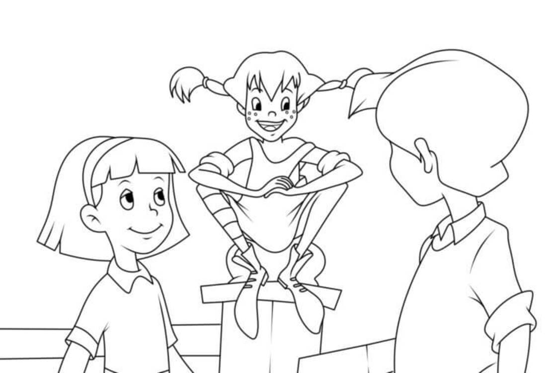 Pippi Langkous afdrukbaar simpel