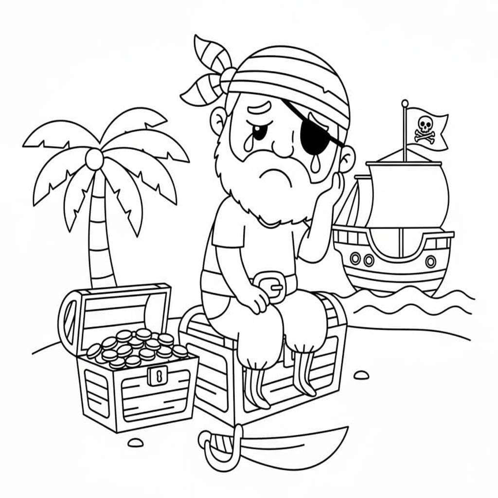 Piraten gratis afdrukbaar eenvoudig