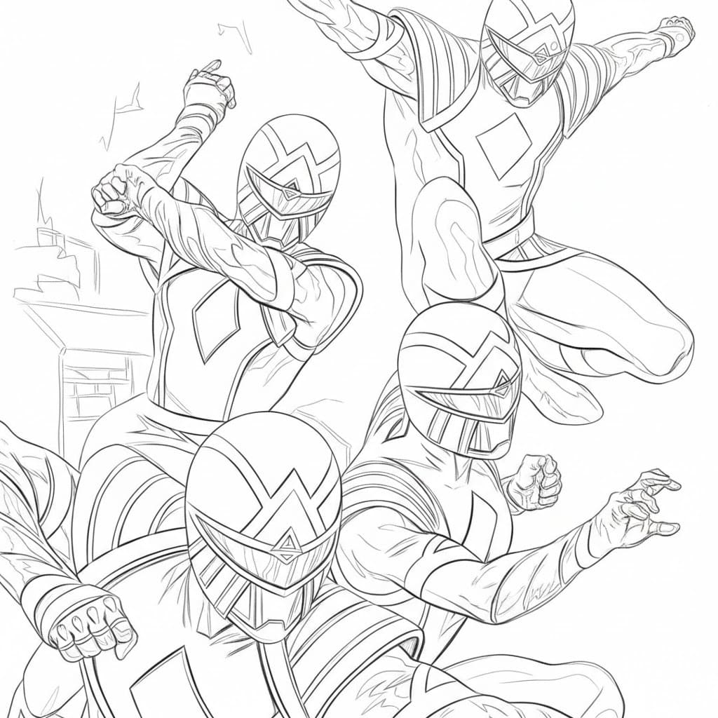 Power Rangers afdrukbaar