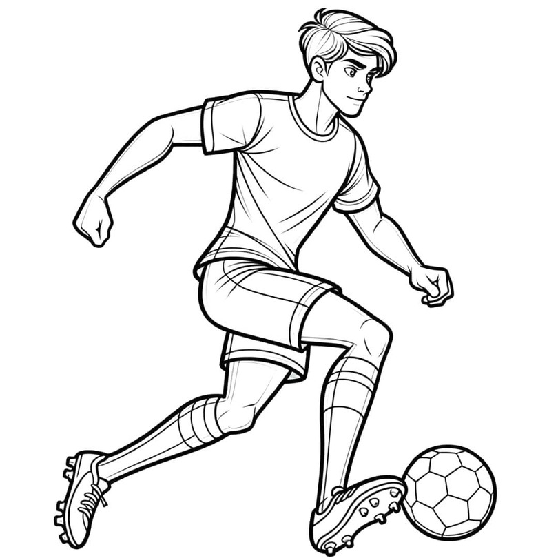 Professionele speler spelen Voetbal