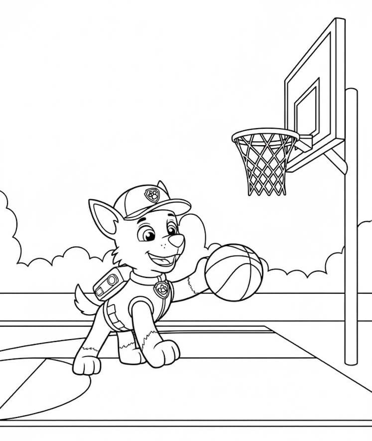 Rocky Paw Patrol afdrukbaar voor kinderen