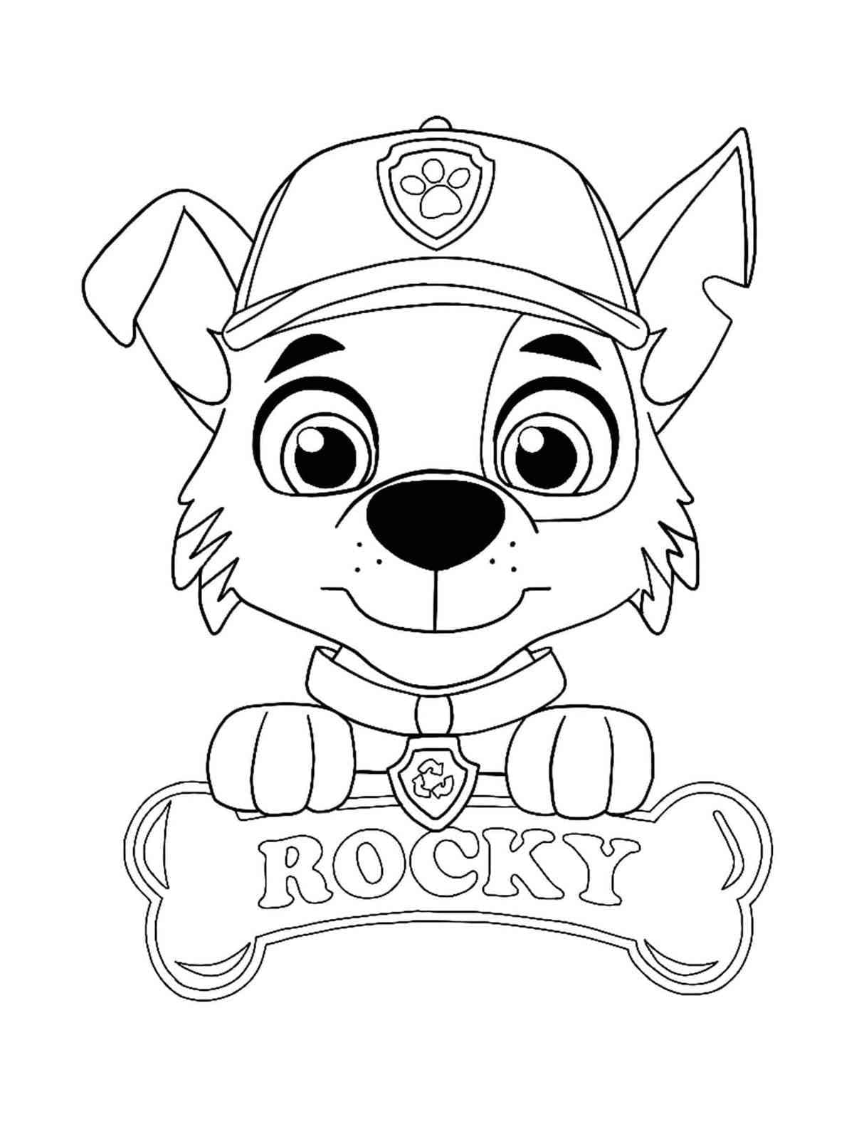 Rocky Paw Patrol gratis afdrukbaar eenvoudig
