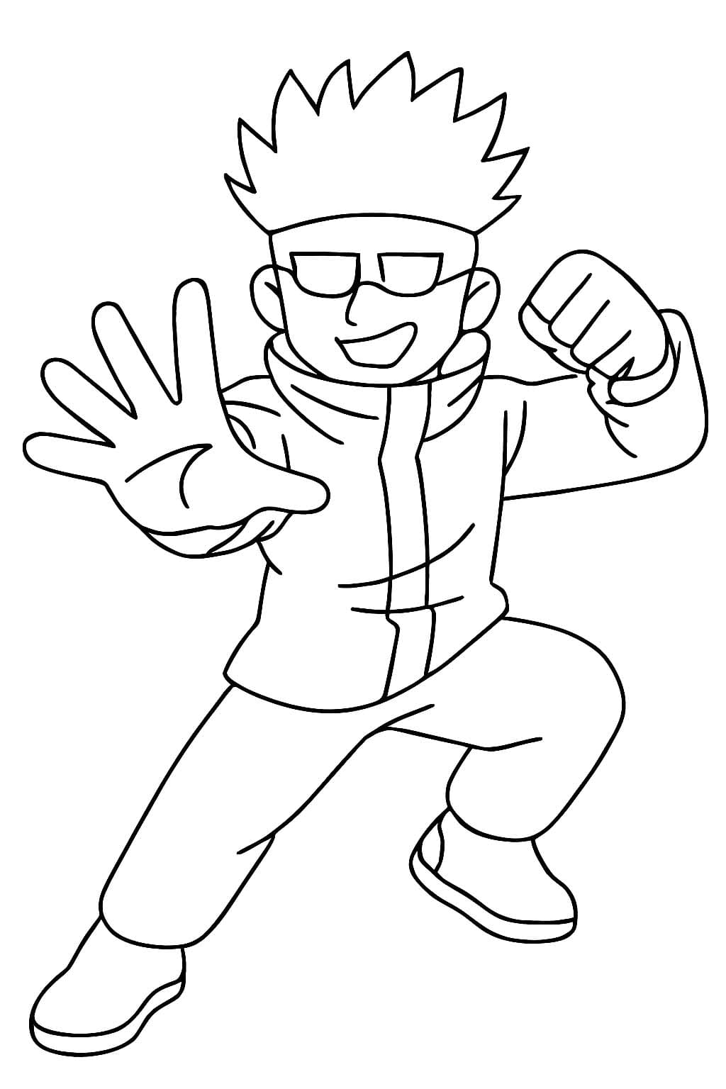 Satoru Gojo gratis afdrukbaar basis