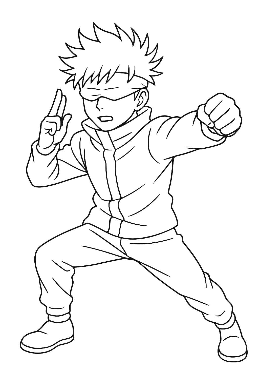 Satoru Gojo gratis afdrukbaar eenvoudig