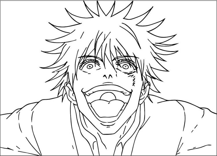 Satoru Gojo gratis afdrukbaar simpel