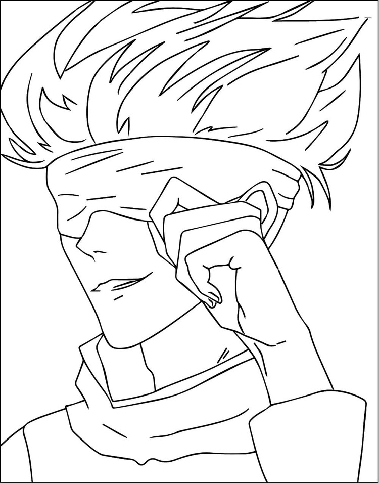 Satoru Gojo gratis afdrukbaar voor kinderen