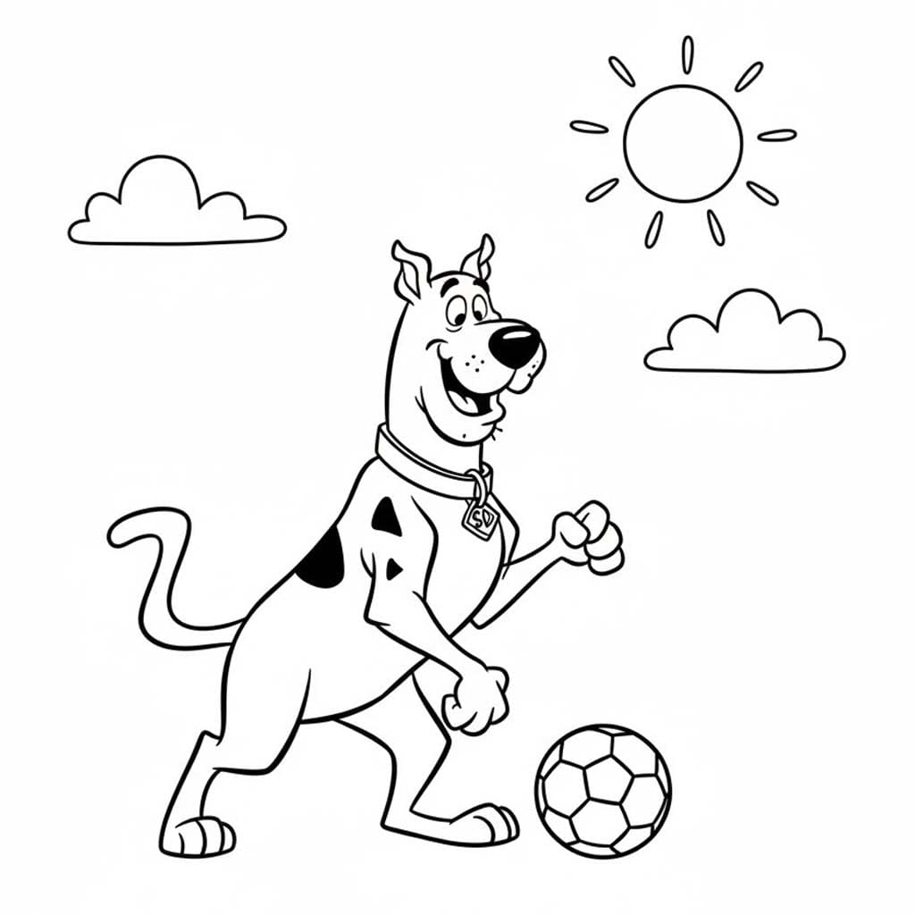 Scooby-Doo spelen Voetbal