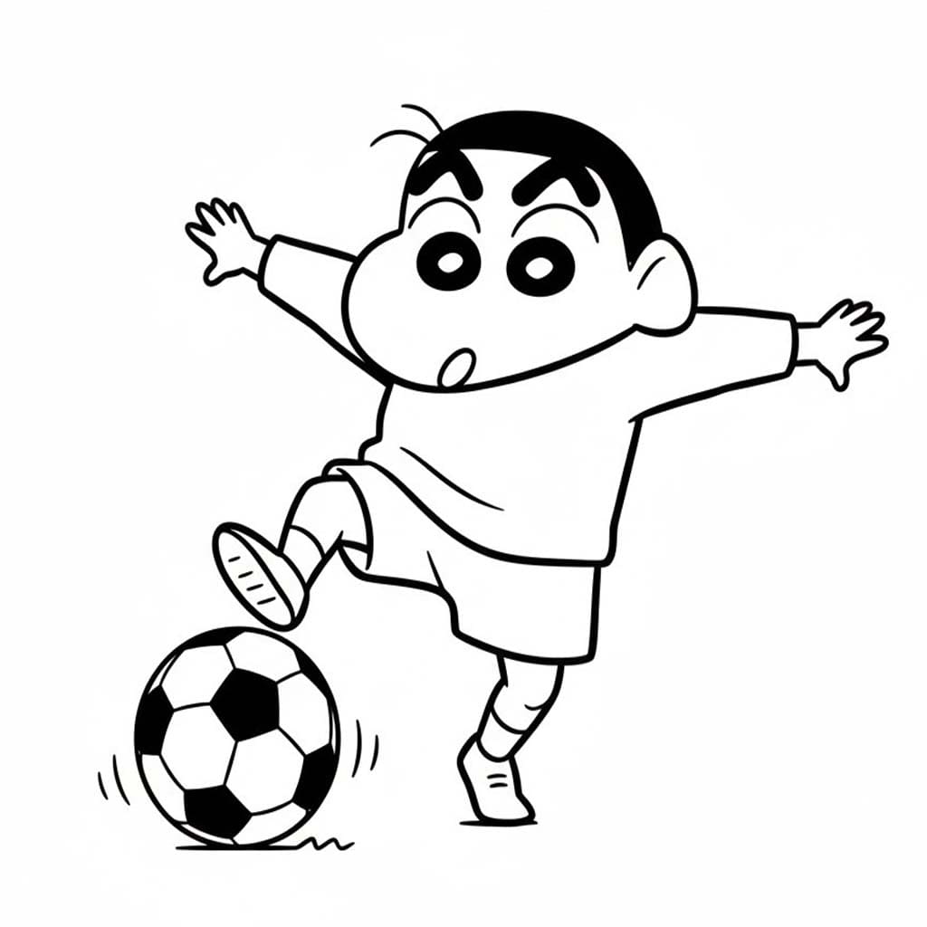 Shin-chan spelen Voetbal