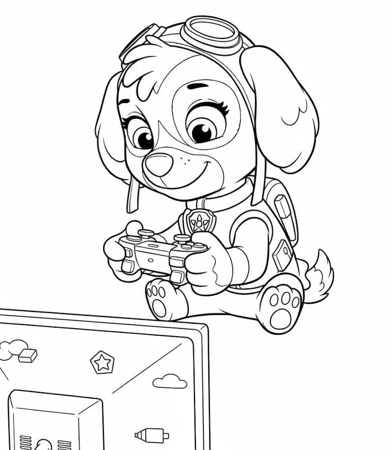 Skye Paw Patrol afdrukbaar