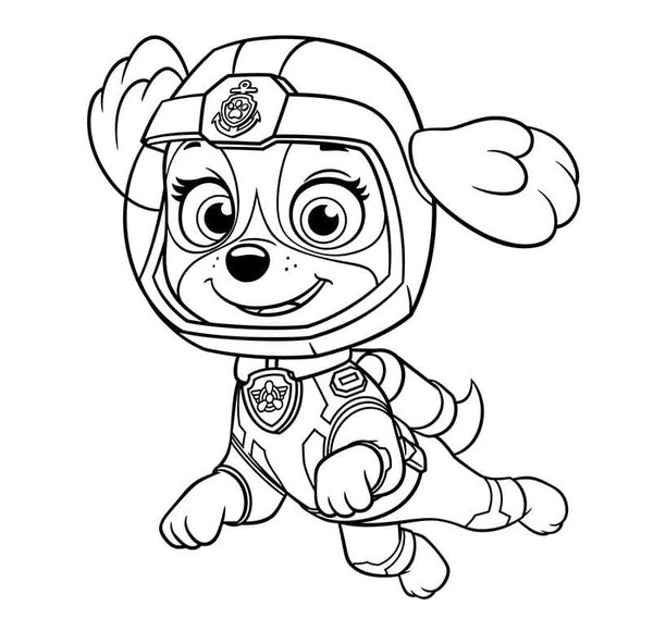 Skye Paw Patrol gratis afdrukbaar simpel