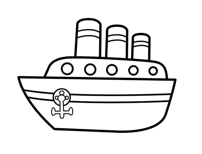 Stoomboot afdrukbaar basis