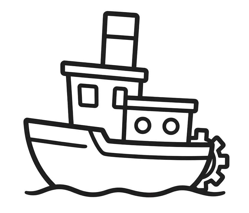 Stoomboot afdrukbaar