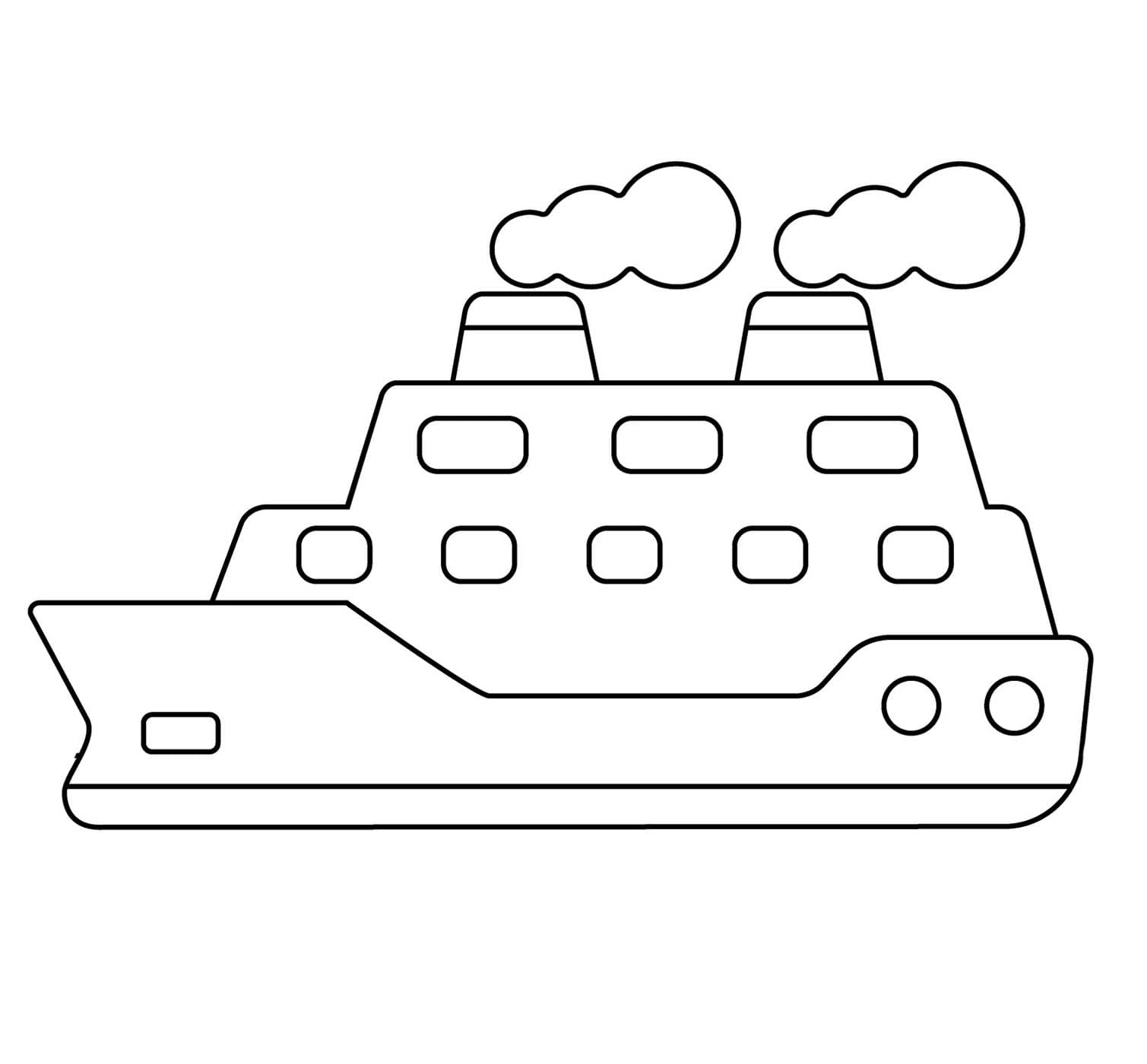 Stoomboot gratis afdrukbaar basis