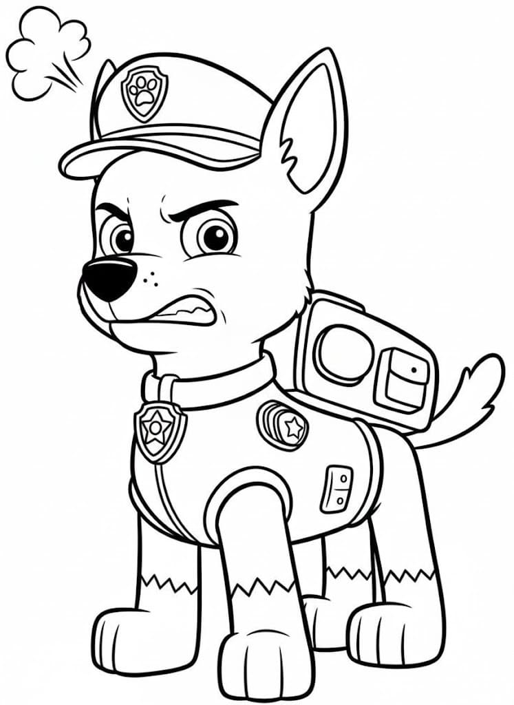 Tekenen Chase Paw Patrol basis