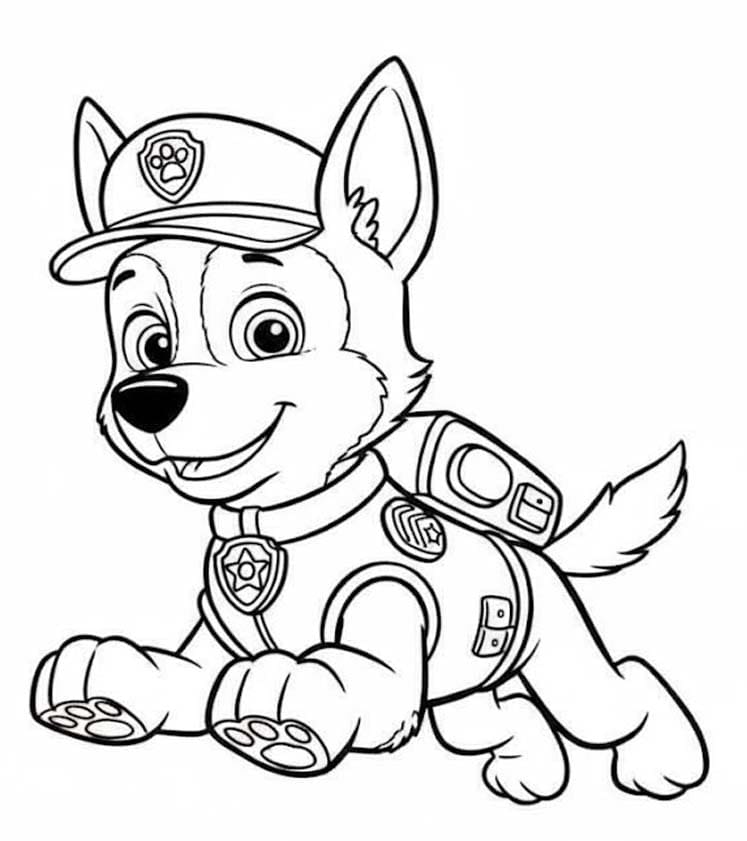 Tekenen Chase Paw Patrol