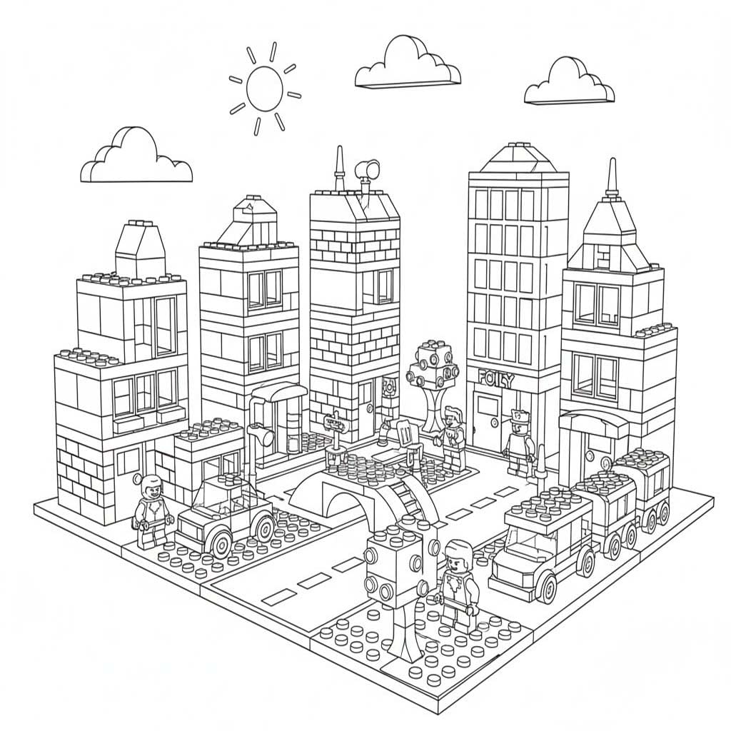 Tekenen Lego City afdrukbaar