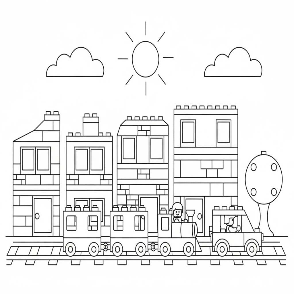 Tekenen Lego City gratis afdrukbaar