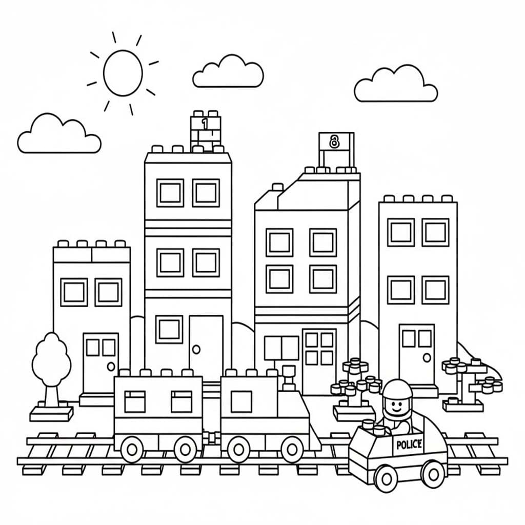 Tekenen Lego City gratis