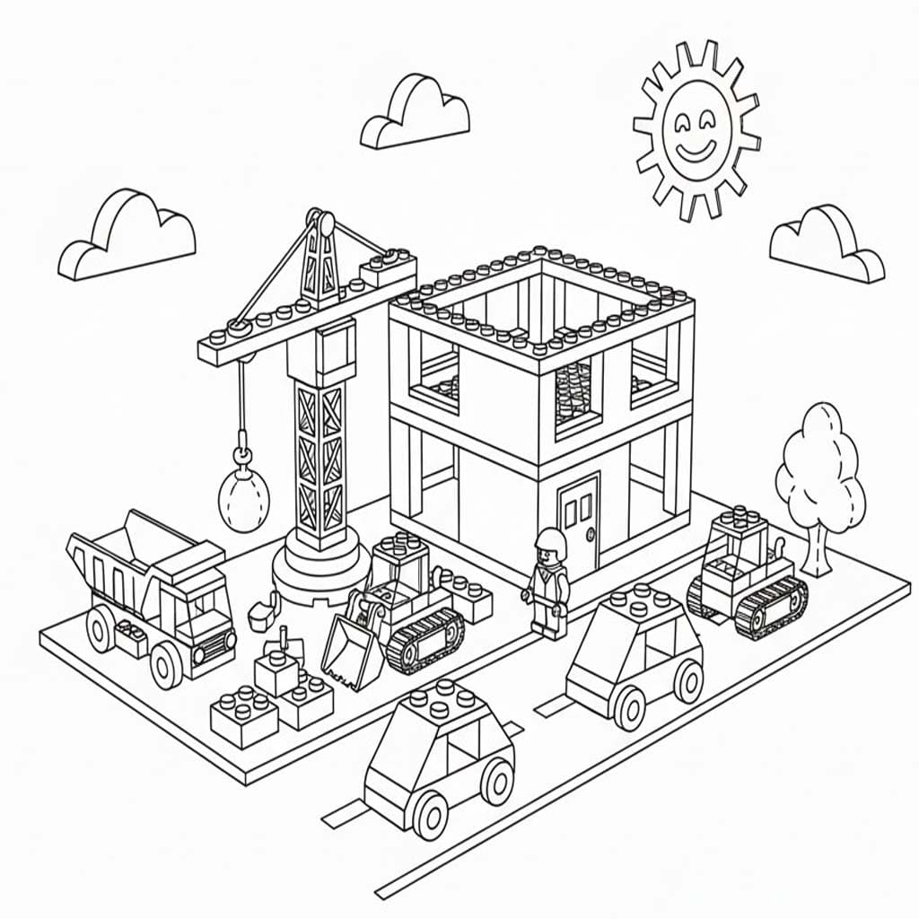 Tekenen Lego City gratis voor kinderen