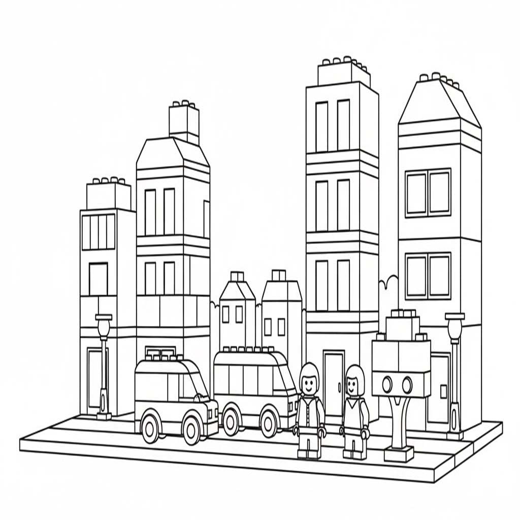 Tekenen Lego City simpel