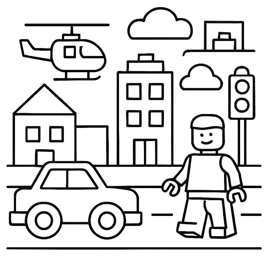 Tekenen Lego City voor kinderen
