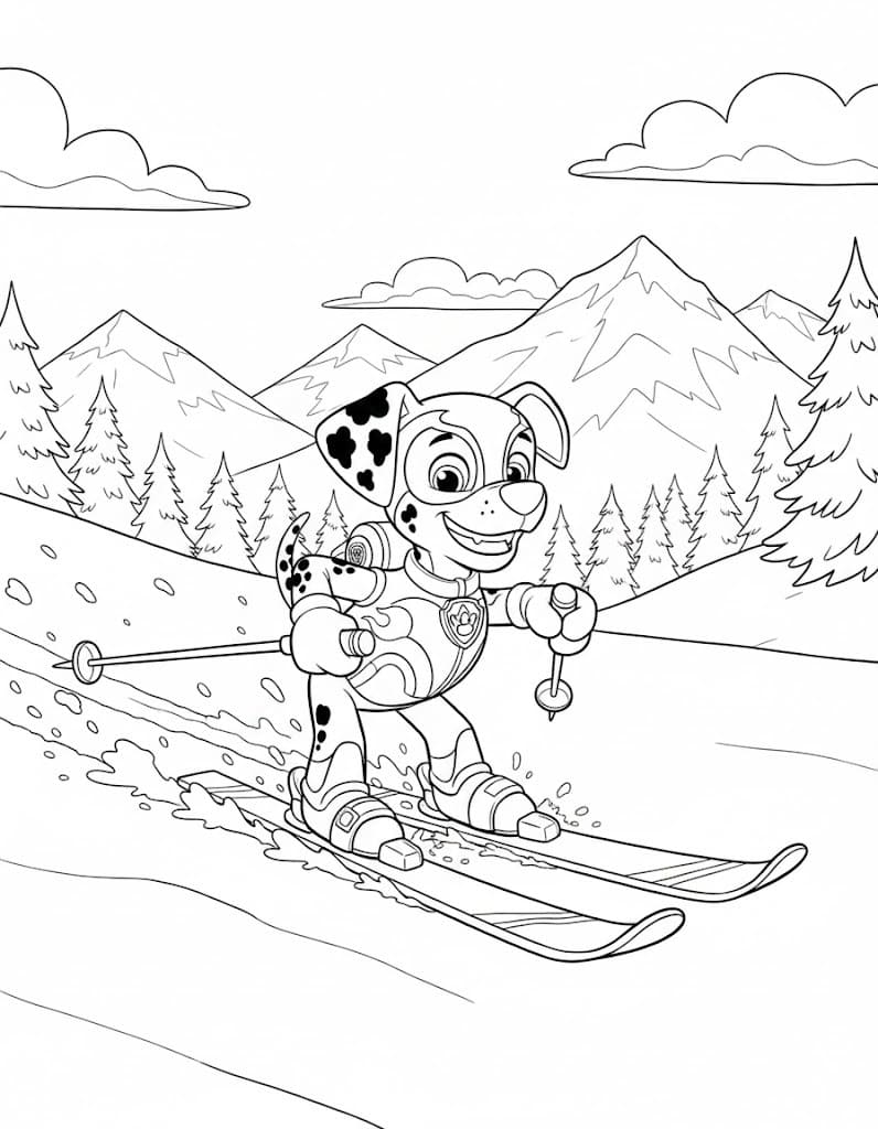 Tekenen Marshall Paw Patrol