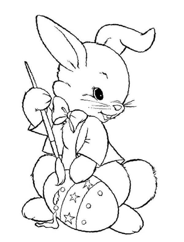 Tekenen Paashaas afdrukbaar